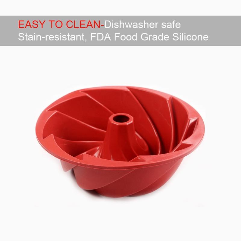 3D Groove Cake Moulds Large Spiral Spiral Bread Grades Silicone Silicone Moulds Cake Baking Tool Baking Tool High Temperature Device High Temperature