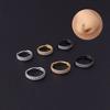 G23 Titanium Side Prong Set Half Circle Cubic Hinged segment Zircon Nose Cilcker Conch Piercing 6/8/10/11/12mm Hoops