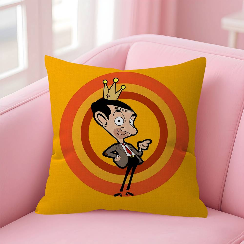 

Funny Mr B BeanS Decorative Room Aesthetics Pillow Case Home Decor Bedroom Sofa Bed Couch Pillow Cover 45x45 30x30 cm