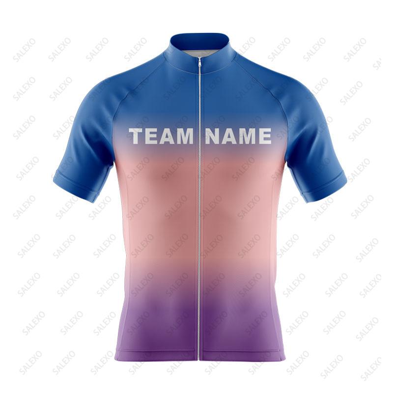 Abbigliamento da Ciclismo Personalizzato con Nome Squadra Uomo Set da Ciclismo Abbigliamento per Bici Traspirante Anti-UV Abbigliamento da Bicicletta Set Maglia da Ciclismo a Manica Corta