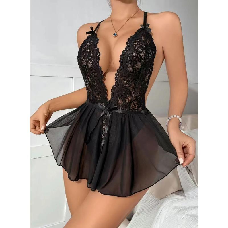 Sexy Lingerie Open Bra Crotchless Underwear For Sex Lace Transparent Lingerie Bodysuit Erotic Costumes