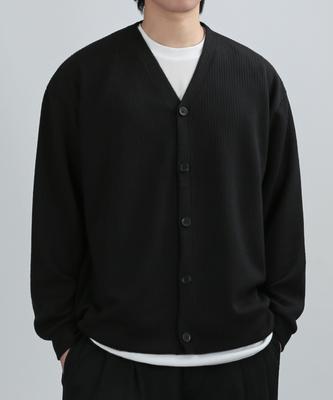 Veryvain Breathable V-Neck Cardigan (Black)
