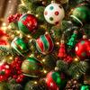 42Pcs/Set Creative Christmas Tree Balls Shiny Xmas Baubles Durable Christmas Ball  Showcase