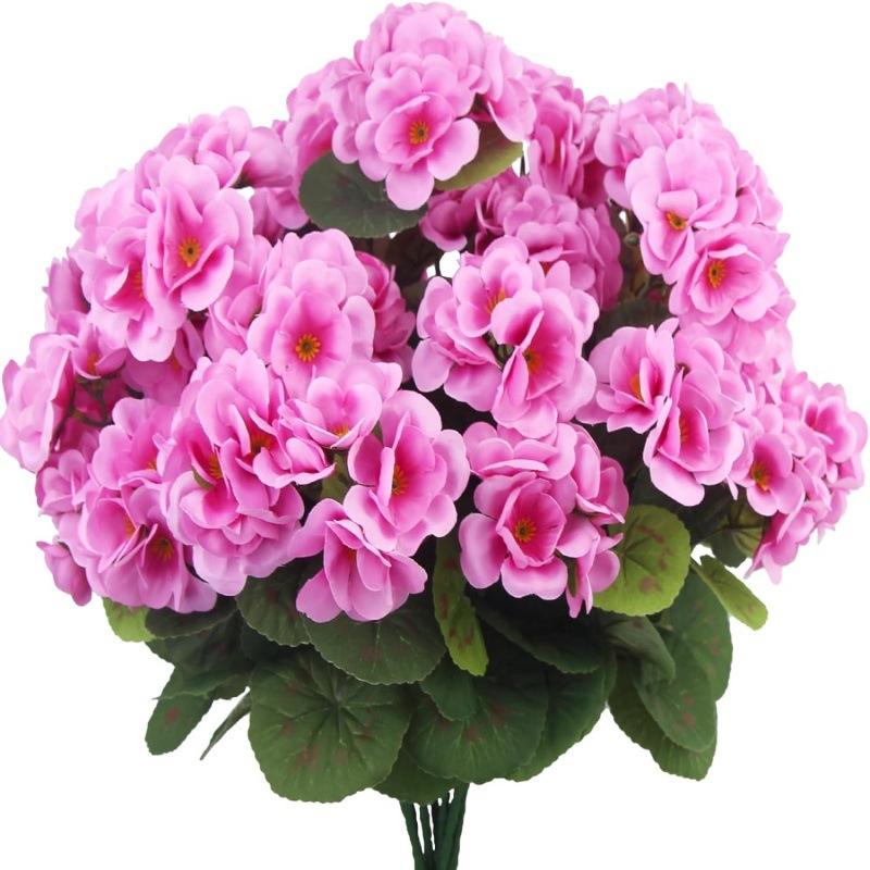 Vibrant Red Artificial Begonias for Home and Event Decor