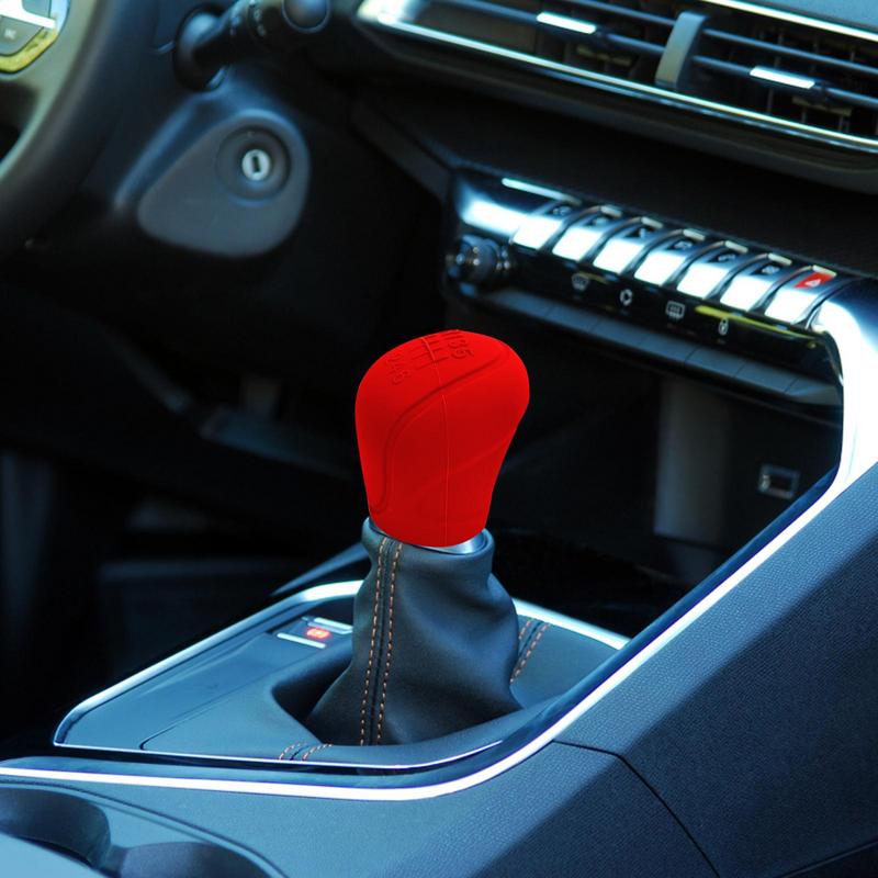 Car Silicone Gear Shift Cover Anti-Slip Design Soft Gear Shifter Knob Protective Case Car Shifter Protector For Interior