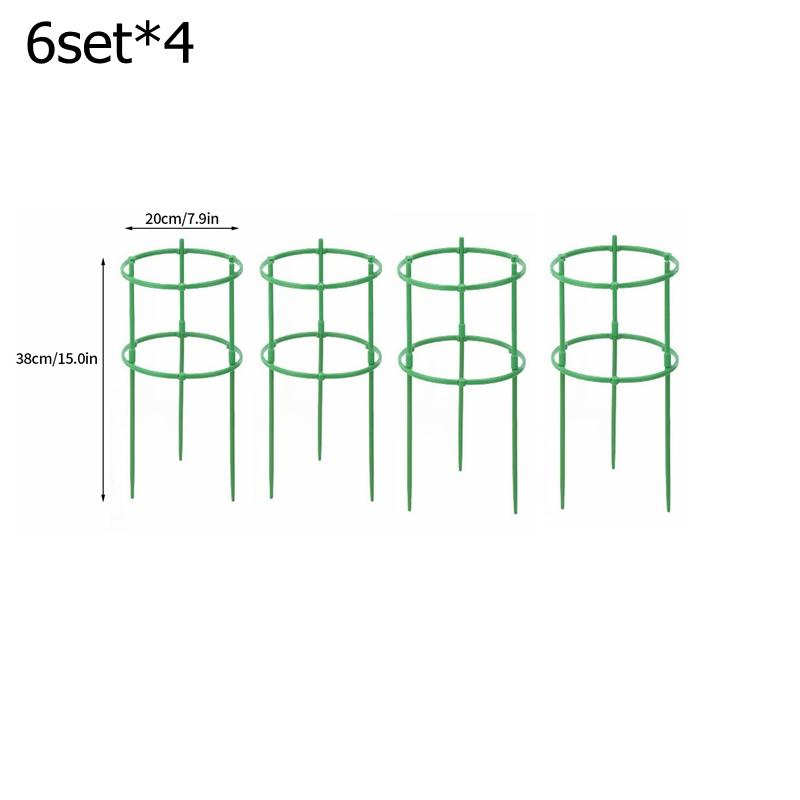 Plant Support Pile Plastic Round Plant Support Ring Potted Vine Climbing Fixing Rod Holder Plant Stake Cage Rack Garden Supplies