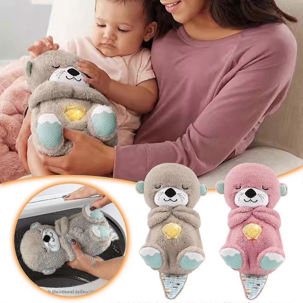 Vidră Păpuși Liniștitoare pentru Nou-Născuți Jucărie de Dormit Muzică cu Respirație Ritmică