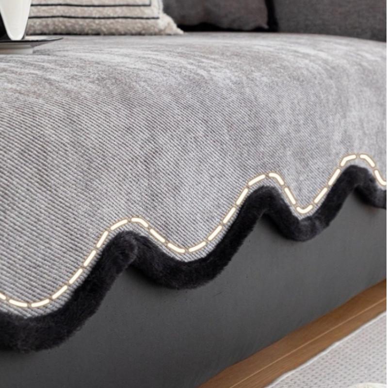 1pcs Modern Simple Irregular Sofa Cover Chenille Anti Slip and Dustproof Soft Durable Seat Cushion Home Decoration