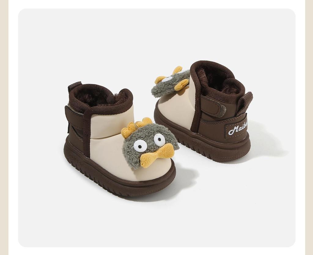 Scarpe in Pelliccia Cartoni Animati da Bambina Autunno/Inverno 2025: Stivali da neve Bassi Caldi con Velluto, Stile Casual e Versatile