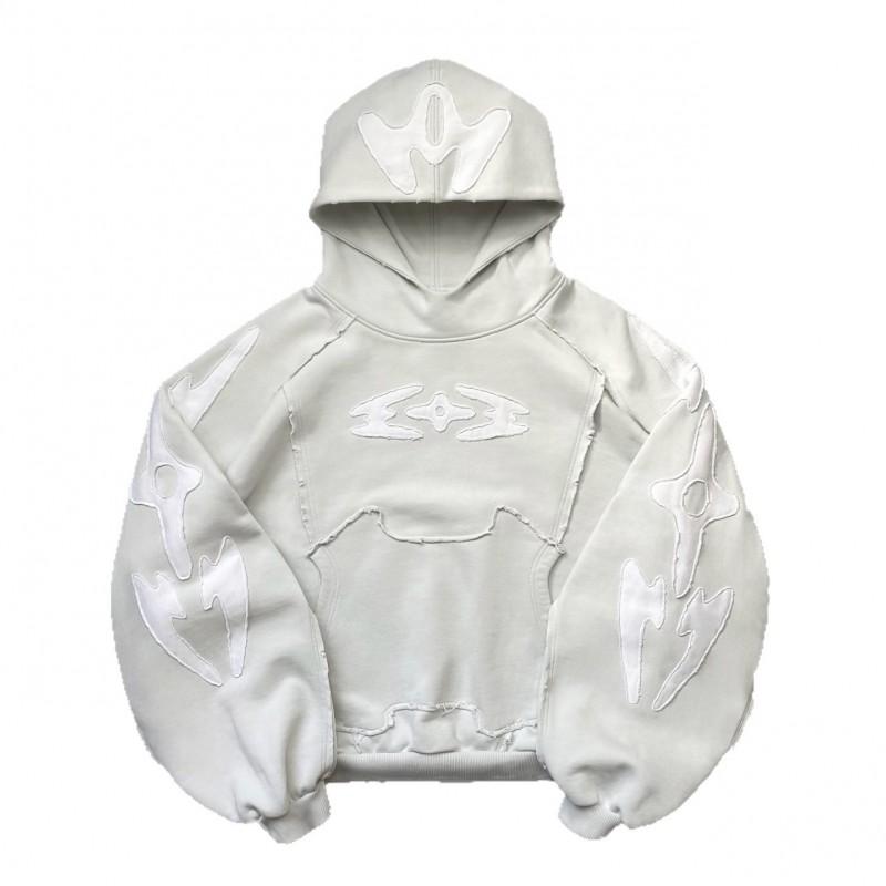 Oversized Gothic Y2K Streetwear Hoodie Women - Patchwork Embroidery Loose Fit Casual Hip Hop Sweatshirt