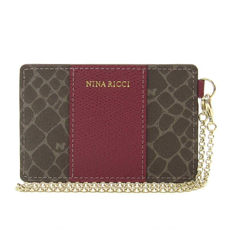 Кошелек Nina Ricci Grain Nouveau 85-8000, односторонний, Бордо
