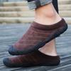 Fashion Slippers Men Winter Home Slippers Slides Unisex Cotton Shoes Plus Velvet Warm Waterproof Cloth Casual Shoes Male Big Size 47 48