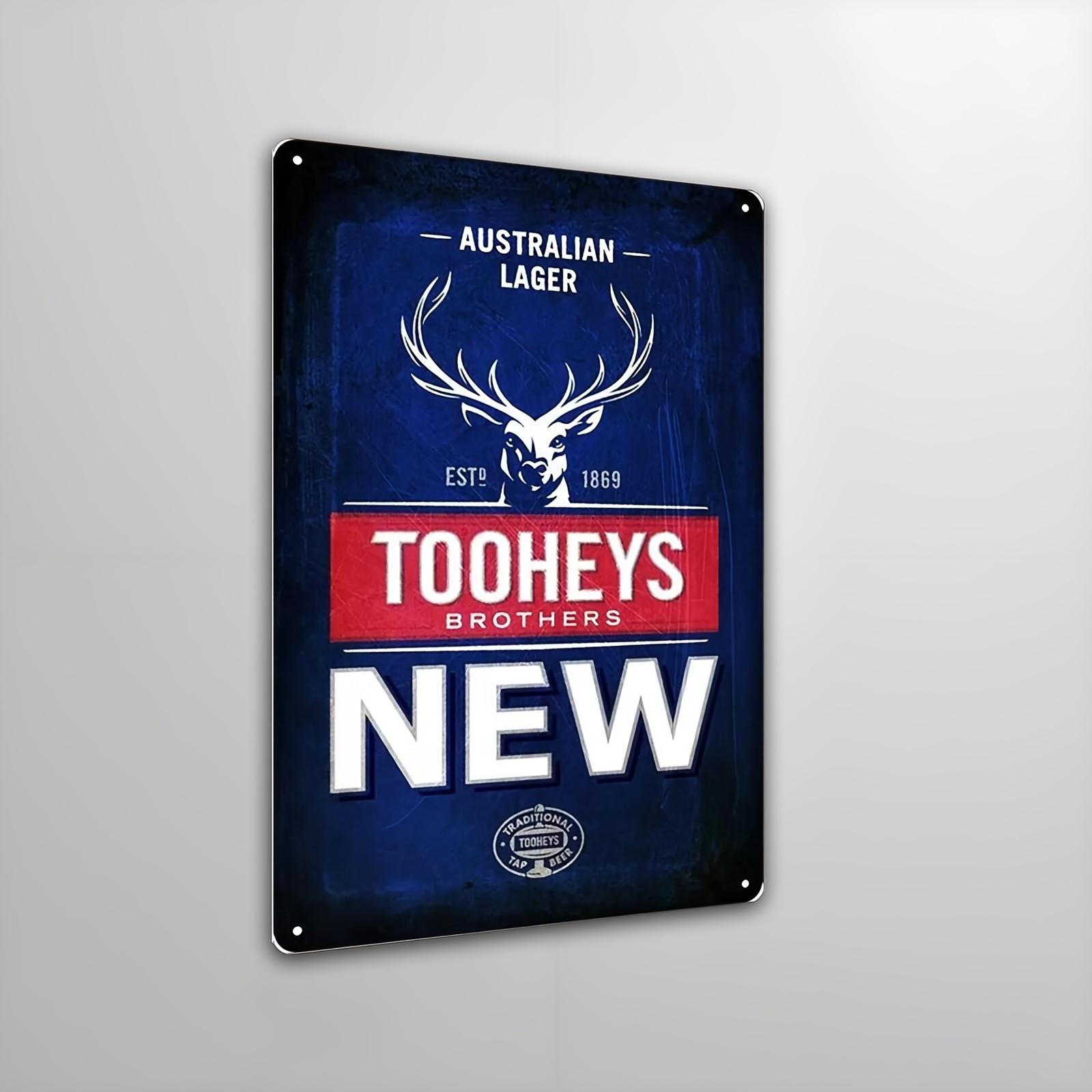 

Vintage Tin Sign Tooheys Brothers New Lager Beer Rustic Metal Wall Art for Garage Bar or Home Decor Vertical Rectangle Iro aluminum 20x30cm