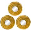 3PC/Set Wall Decor Round Wall Mirror Sets Hanging Mirror Gold Hanging Mirror Living Room Background