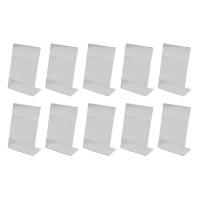 10/20PCS A6 Acrylic Menu Stand Holder Stand Slanted Sign Holders Desktop Paper Menu Holder