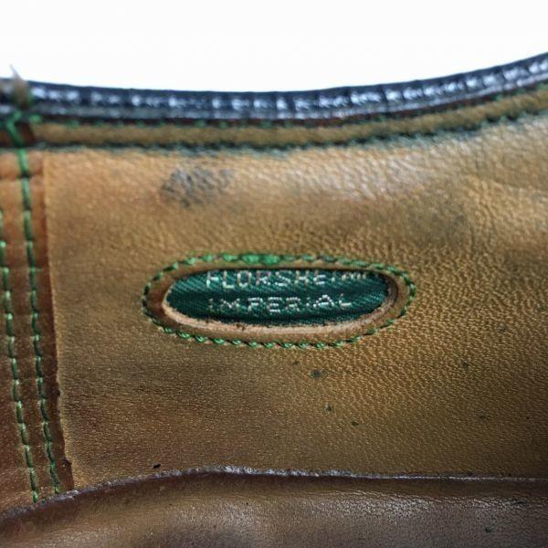 FLORSHEIM Imperial 80s Kenmoor Wingtip Business Shoes Black Size 11D 28.5-29.5 Men's(USED)