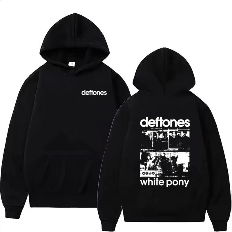Deftones Retro Graphic Hoodie Autumn Winter Men Women Hip Hop Streetwear Fashion Casual Long Sleeve Fleece Pullover Sweatshirts