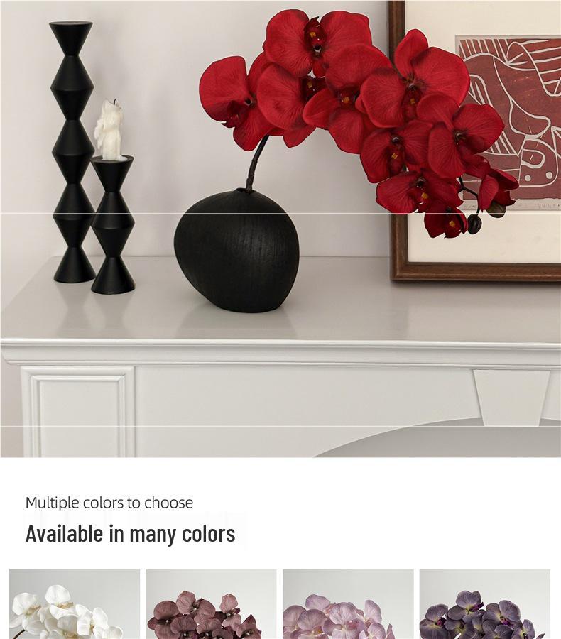 White Phalaenopsis Artificial Floral Arrangement - Realistic High-End Decorative Accent