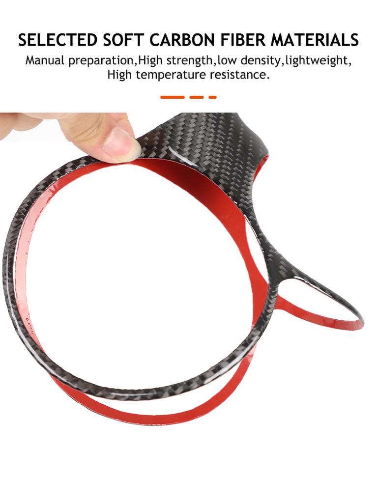 Soft carbon fiber For SEAT Leon MK2 2008-2012 Car Dashboard Tachometer Panel Decorative Cover Sticker Car Interior Accessories