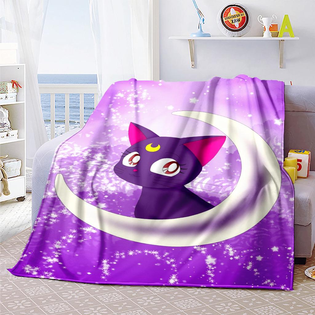 Japanese anime cute cartoon theme Sailor Moon Tsukino Usagi blanket suitable for home beds, sofa covers, office nap, outdoor warm blankets O11