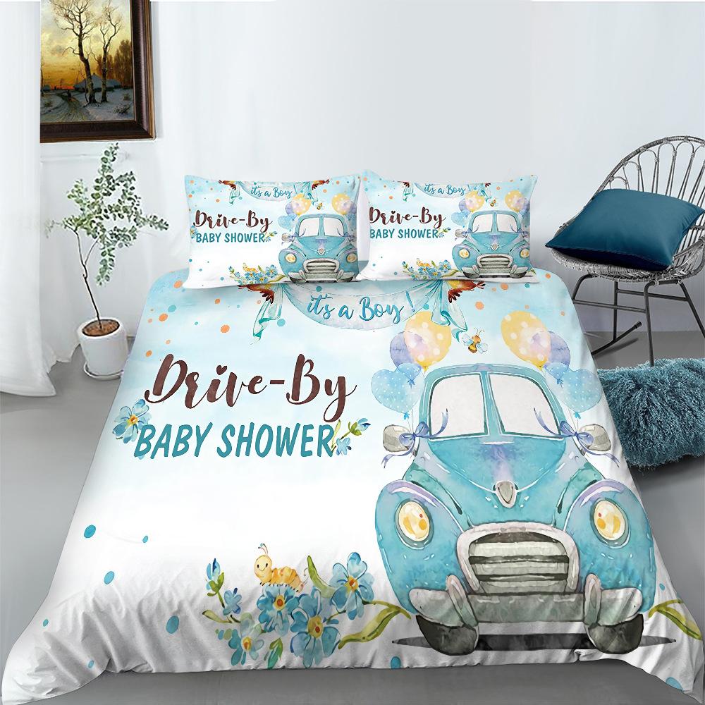 Cartoon Animal Series Bedding Three-Piece Polyester Dinosaur Digital Printing