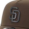 Boné New Era 9FORTY MLB ONSPOTZ Exclusivo SD Walnut Free 9Forty CS Preto Fosco Metalizado San Diego Padres, Tamanho, Emblema A-Frame,