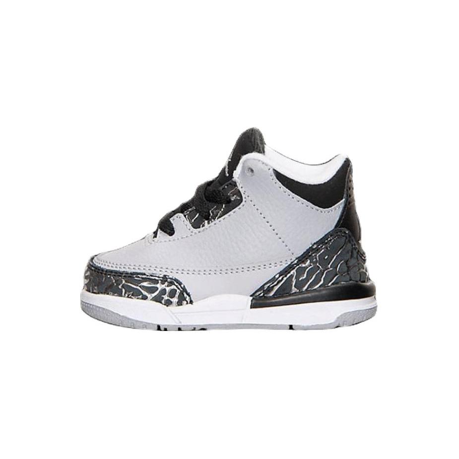 

Новые Jordan Air Jordan 3 Retro BT Амортизация Износостойкие Полувысокие Обувь для малышей Серый Младенец и Малыш 832033-004 22