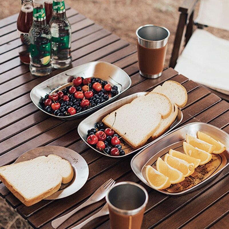 Random Pattern 1 Fruit Plate Snack Plate Tinplate European Retro Restaurant Dried Fruit Dinner Plate Metal Outdoor Picnic Tools