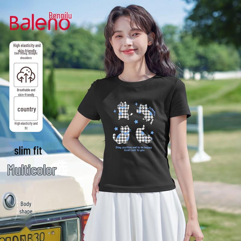 Baleno Women s Slim Fit Short Sleeve T-Shirt L