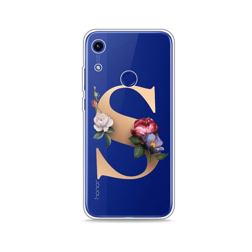 Letter Alphabet Flowers Z Silicone Cover For Honor 10X 9X 8X MAX 20 10 9 8 8A 8C 8S Prime 7A Pro Lite Soft Phone Case