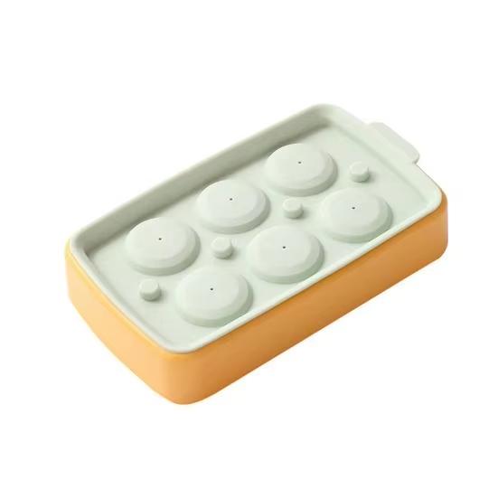 

Silicone Ice Tray With Lid 6 Grid Easy To Take Ice Tray Spherical Ice Maker Bpa Free Suitable For Summer Refrigerator Ice Cube M зелёный