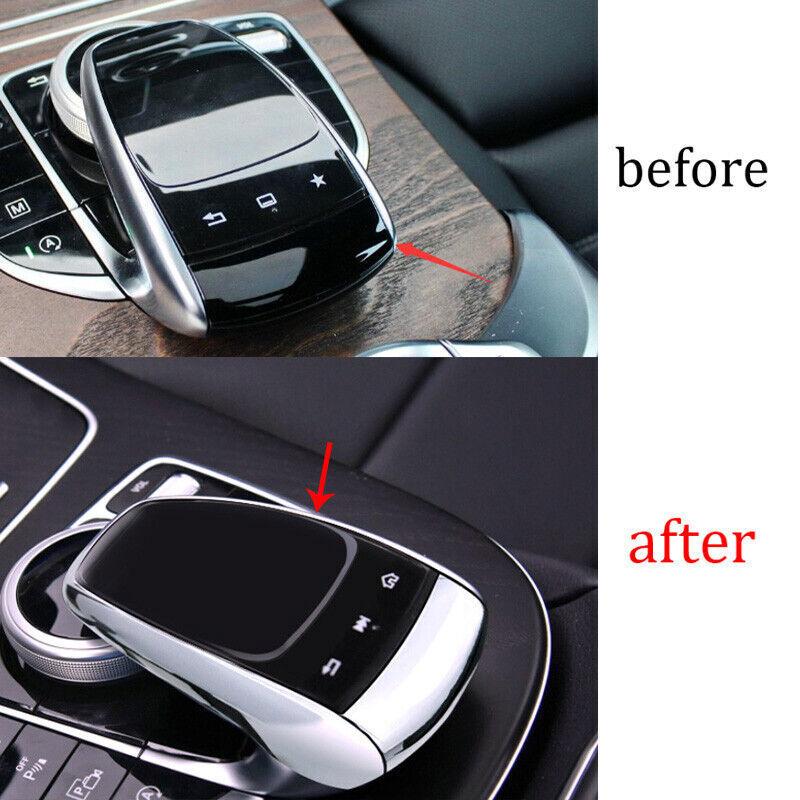 Fit For Mercedes-Benz GLC 2016- Silver Central Console Multimedia Cover Trim