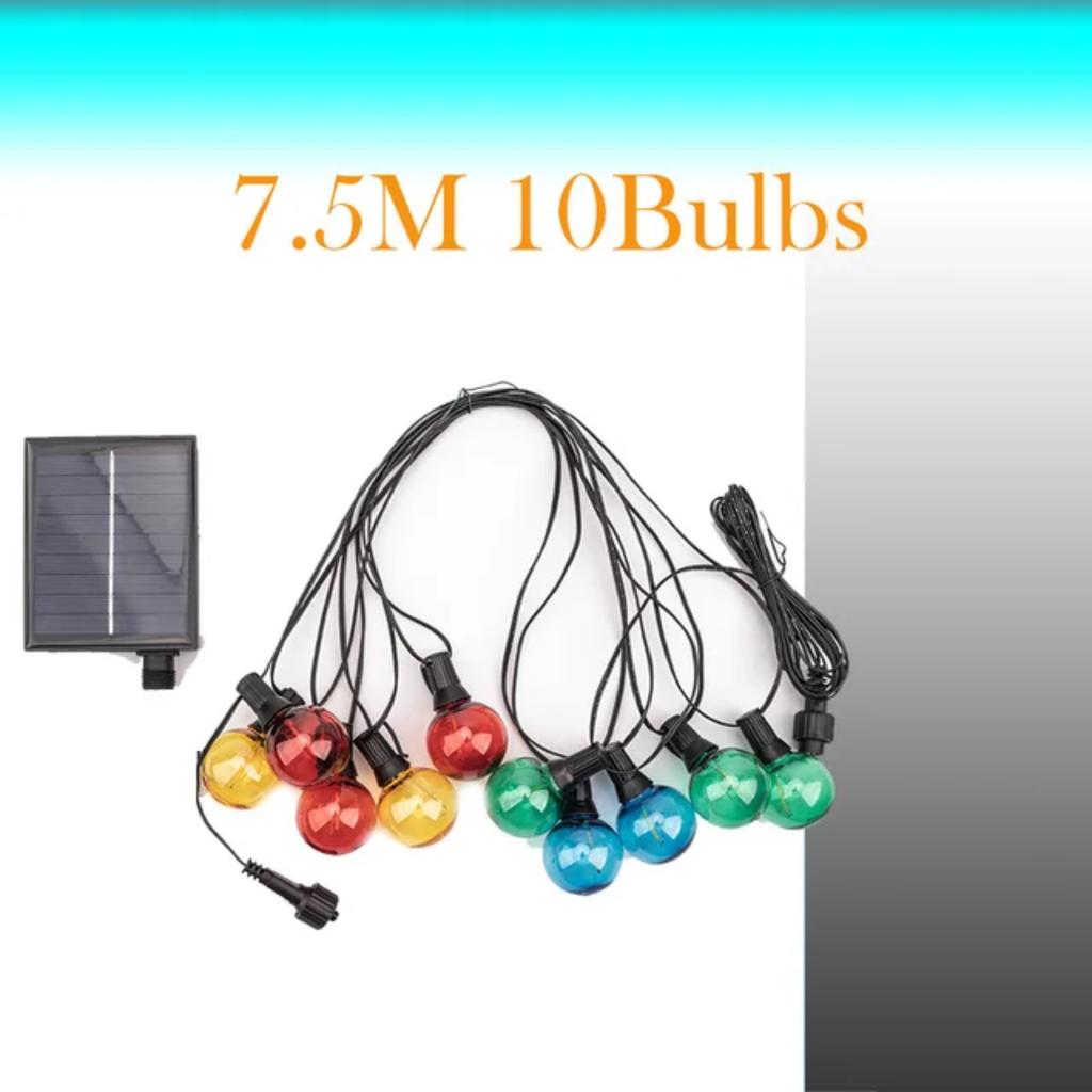 Жаңа су өткізбейтін RGB LED G40 күн жолды шамдары, ашық ауада Рождество мерекесіне арналған 21 м ертегі шамы, гирляндия бағы үйлену лагерінің декоры