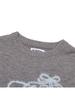 KIRSH Ribbon Cherry Loose Fit Hairy Pullover [Charcoal]