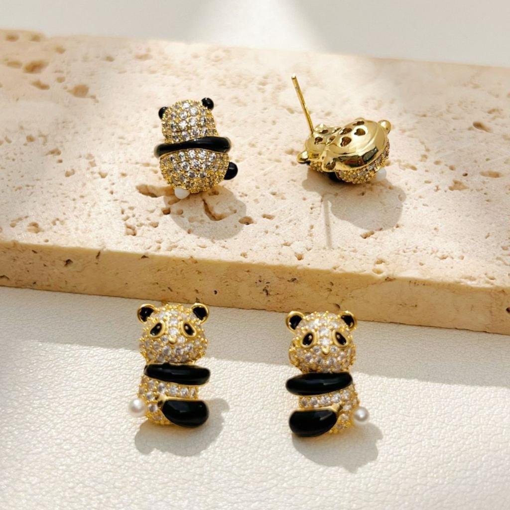 Exquisite und stilvolle Panda-Ohrringe für Damen