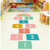 Färgglad Fyrkantig Siffra Golvdekal PVC Flerfärgad Väggdekal För Barns Förskola Vardagsrumsinredning