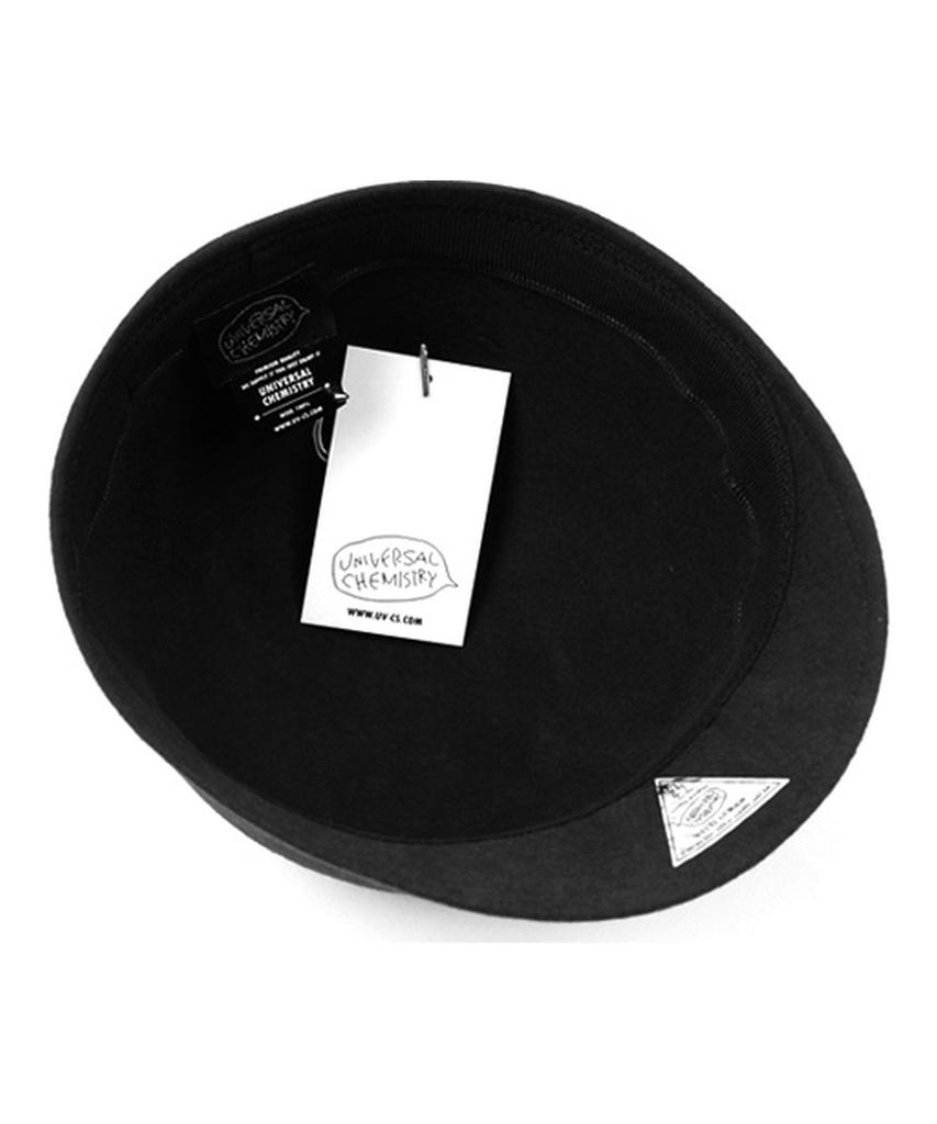 Yunibeosyeolkemiseuteuli Wool Black Round Riding Cap