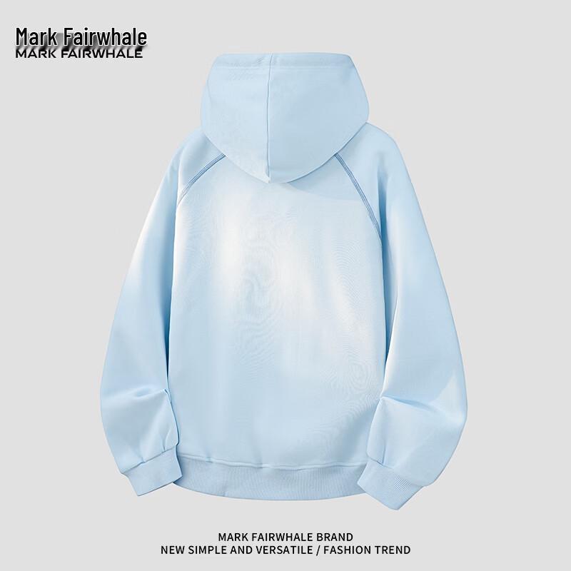 MARK FAIRWHALE American Style Color-Block Hooded Pullover Sweatshirt