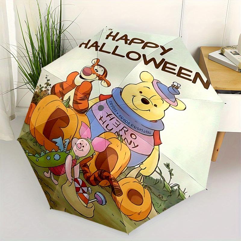 

Winnie the Pooh, Halloween Automatic Opening and Closing Umbrella, Compact Travel Umbrella, Lightweight and Portable, Suitable for Beach Com