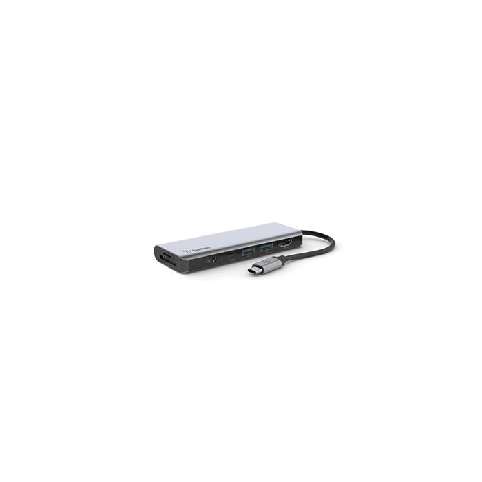 Hub USB-C - Belkin - Station D'accueil 7 Ports - Power Delivery 100 W - HDMI 4K - RJ-45