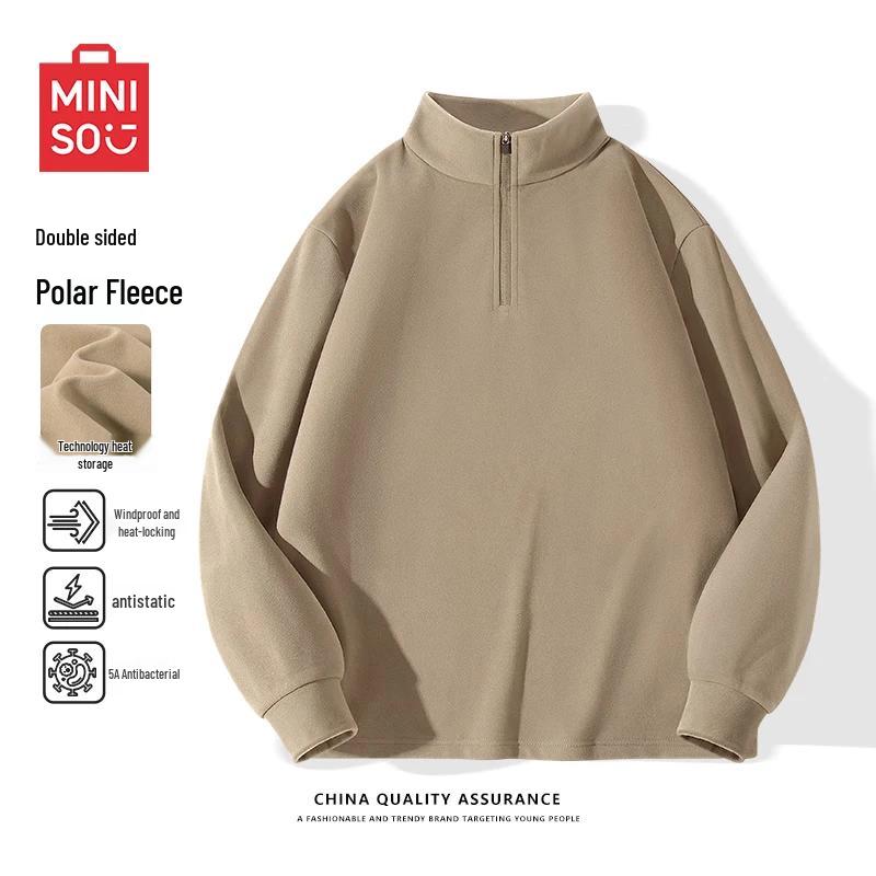 MINISO Men s Fleece Lined Thermal T-Shirt XL