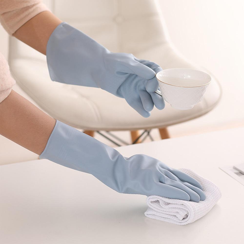 3 Pairs PVC Cleaning Gloves Waterproof Housework Gloves Reuseable Washing Gloves Kitchen