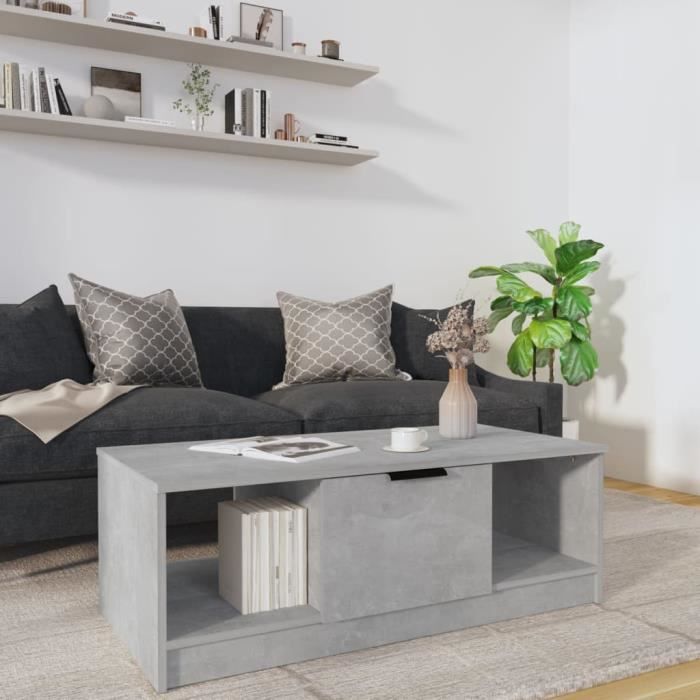 VidaXL Coffee Table Concrete Grey 102x50x36 Cm Engineered Wood 811353