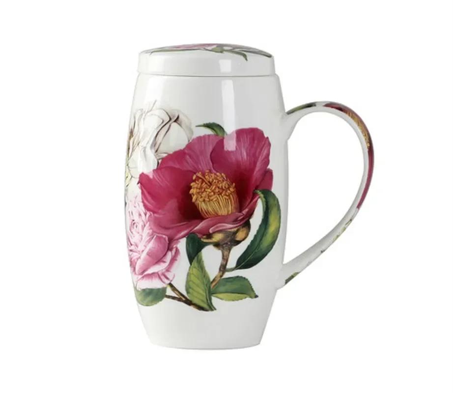 700ML, Bone China Big Coffee Mug, Ceramic Tumbler Tea Time, Large Mug Christmas Cup Gift, Porcelain Big Mug, Enamel Cup