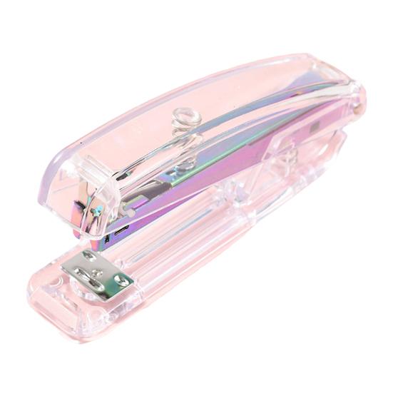 Transparent Desktop Stapler Labor-Saving Heavy Duty 25-sheet Capacity Anti-Slip Base Prevents Staple Jams One-finger Stapler School Office Supplies