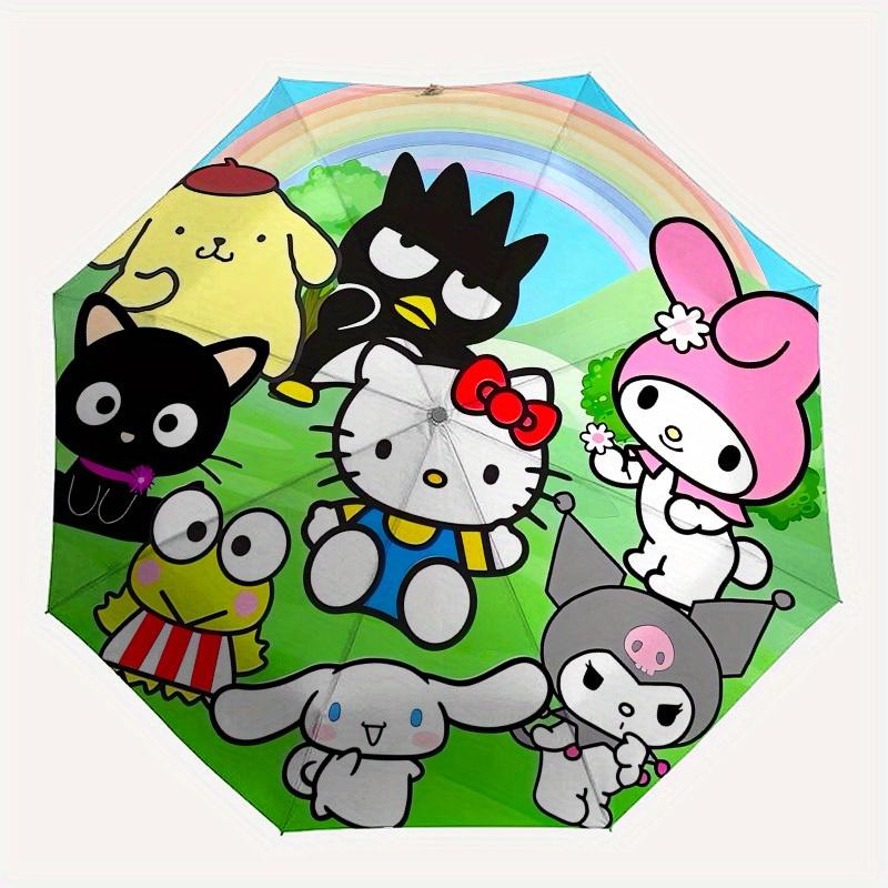 1pc Hello Kitty Rainbow Friends Umbrella with Plastic Handle,Suitable for All Seasons Home Travel Outdoor UmbrellaSanlio086