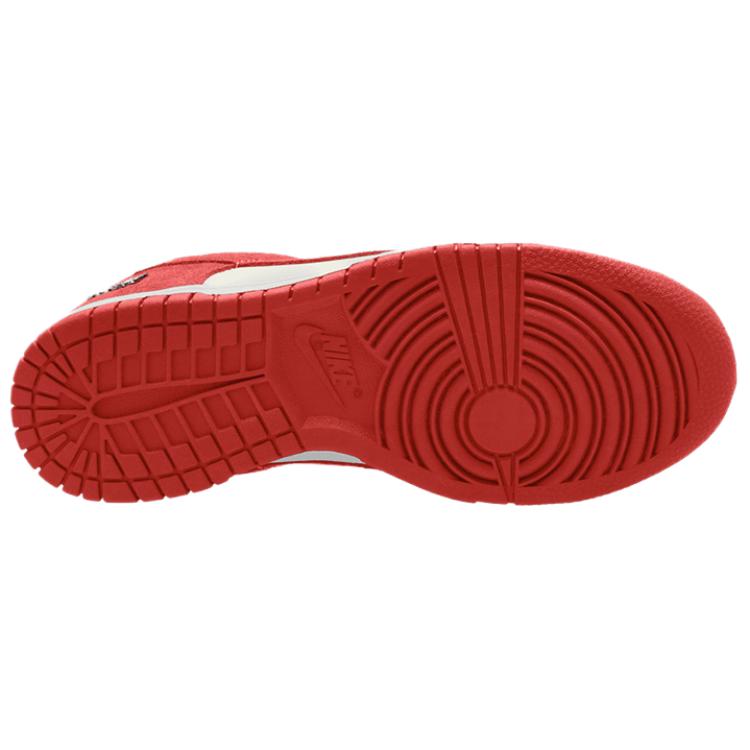 Nike Dunk Low Sail Bianco Argento Metallico Rosso Chiaro Sneakers Uomo Rosso Bianco-Metallico-Argento-Rosso Chiaro IO4244103