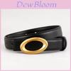 Leather Womens Belt With Round Buckle For Casual Jeans And Pants