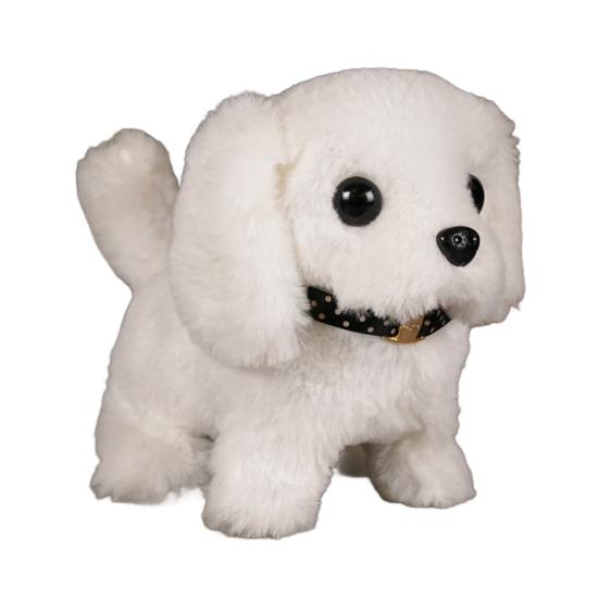 Kids Electric Plush Dog Toy Walking Barking Tail Wagging Interactive Puppy Plushie Toy Toddlers Boys Girls Educational Simulation Animal Toy