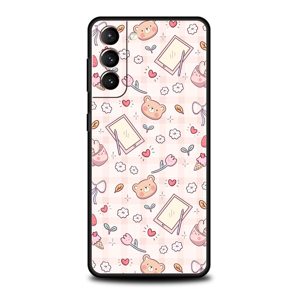 Phone Case for Samsung Galaxy S25 Edge S24 S23 S22 S20 S21 FE Ultra S10 S10E Plus 5G Soft TPU Creative Adorable Cartoon Pattern